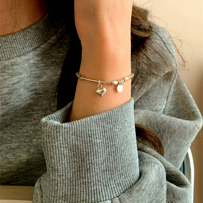 Sterling Silver Luxury Heart Bracelets