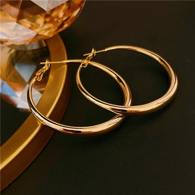 14K Gold-plated Hoop Earrings