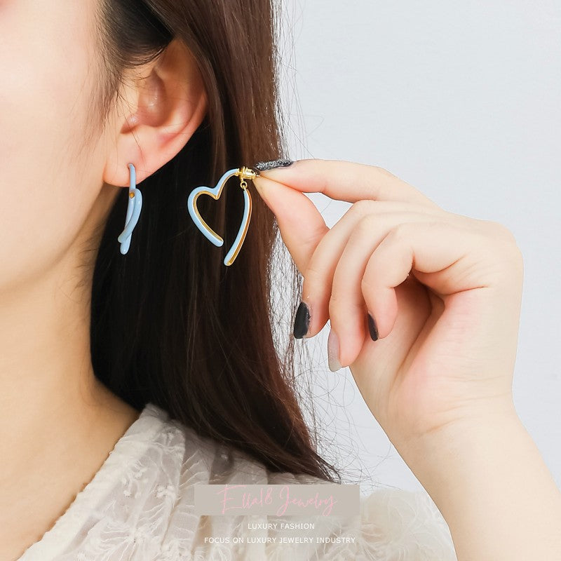 14K Gold-plated Luxury Heart Earrings