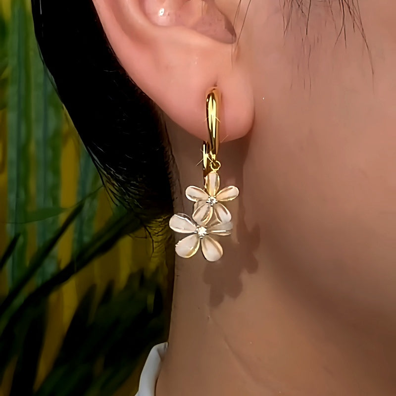 14K Gold-Plated 2024 Flower Earrings