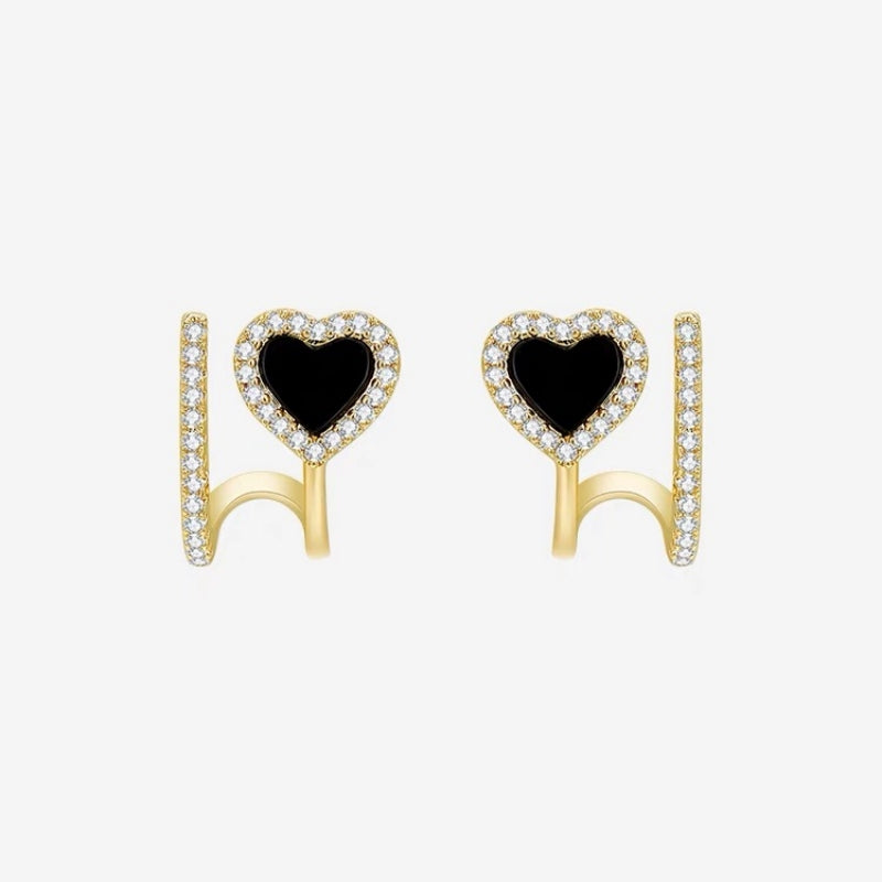 14K Gold-Plated Cherish Heart Studs