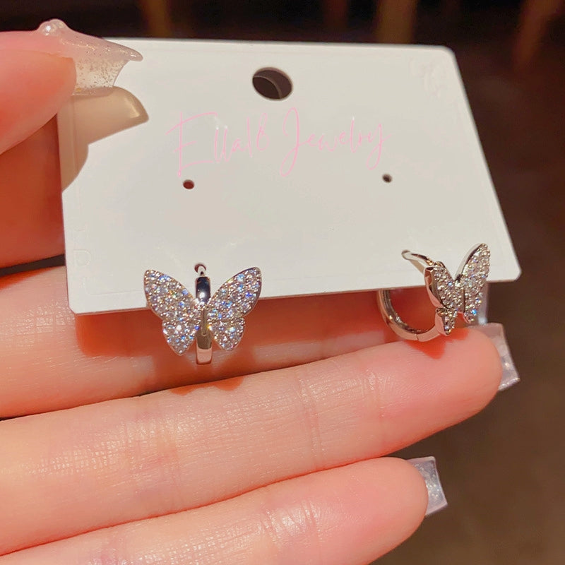 14K Gold-Plated Elegant Butterfly Earrings