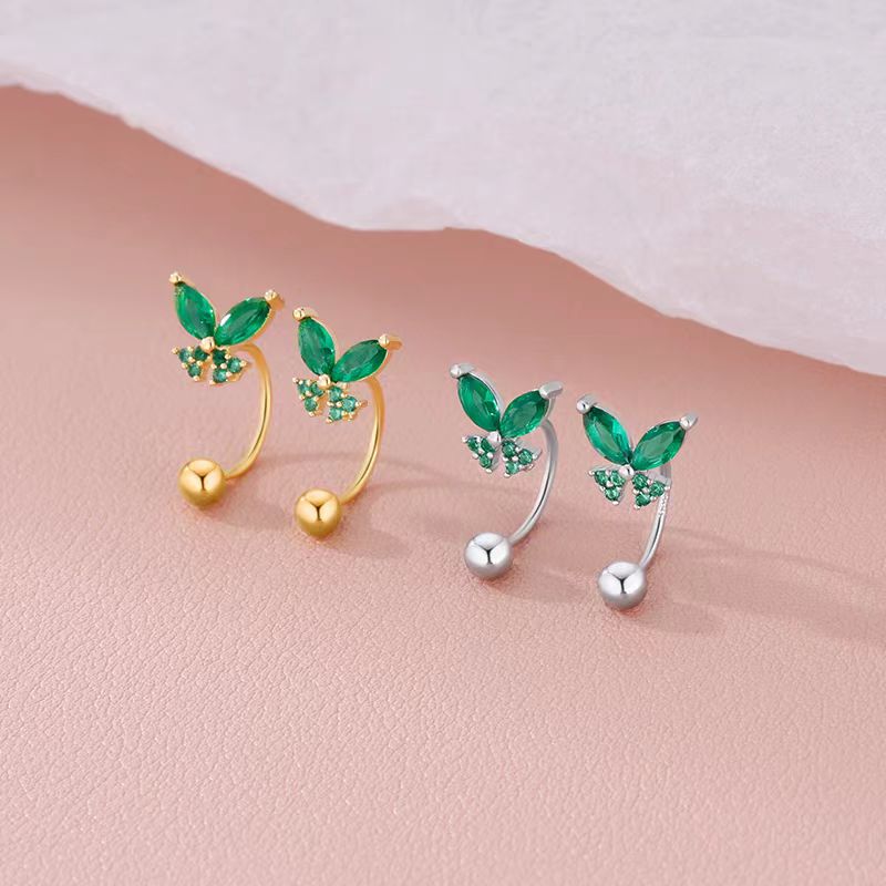 14K Gold-Plated Elegant Butterfly Studs