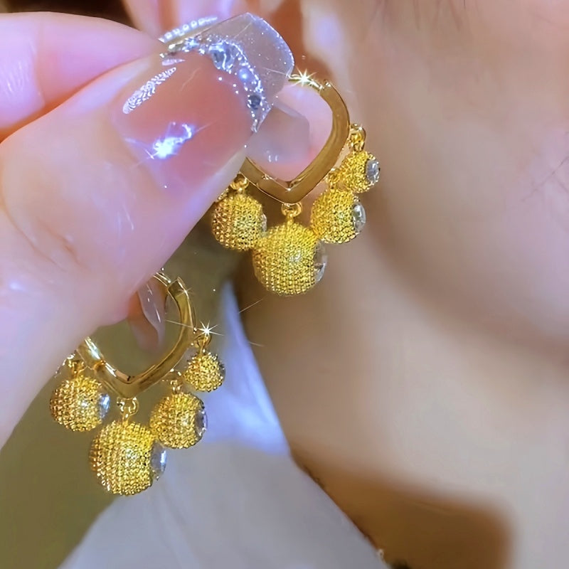 14K Gold-Plated Elegant Durian Earrings