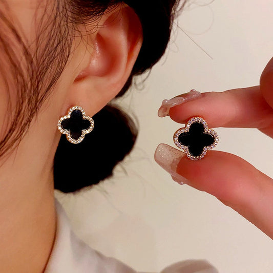 14K Gold-Plated Elegant Simple Flower Stud Earrings