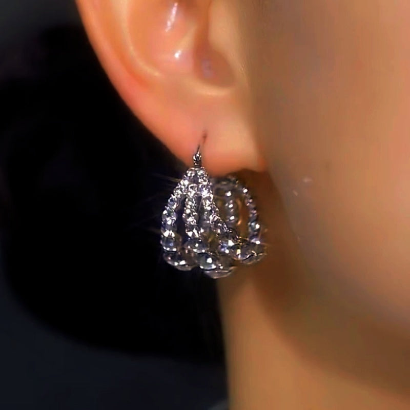 14K Gold-Plated Elegant Zircon Earrings