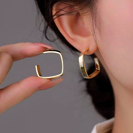 14K Gold-Plated Fashion Irregular Geometric Earrings