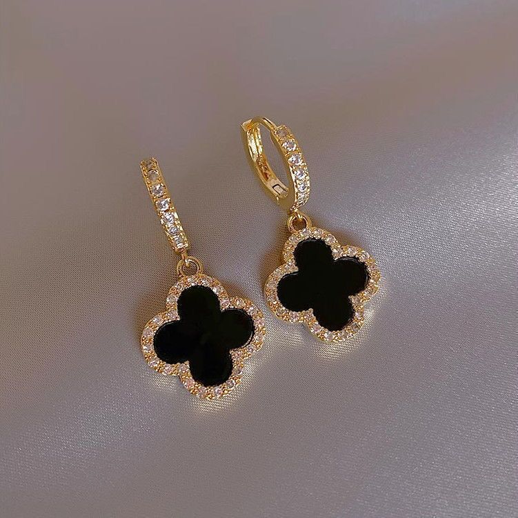 14K Gold-Plated Four-Leaf Clover Earrings