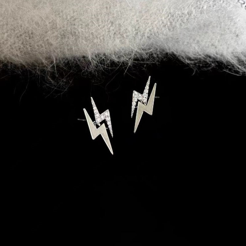 14K Gold-Plated Lightning Small Stud Earrings