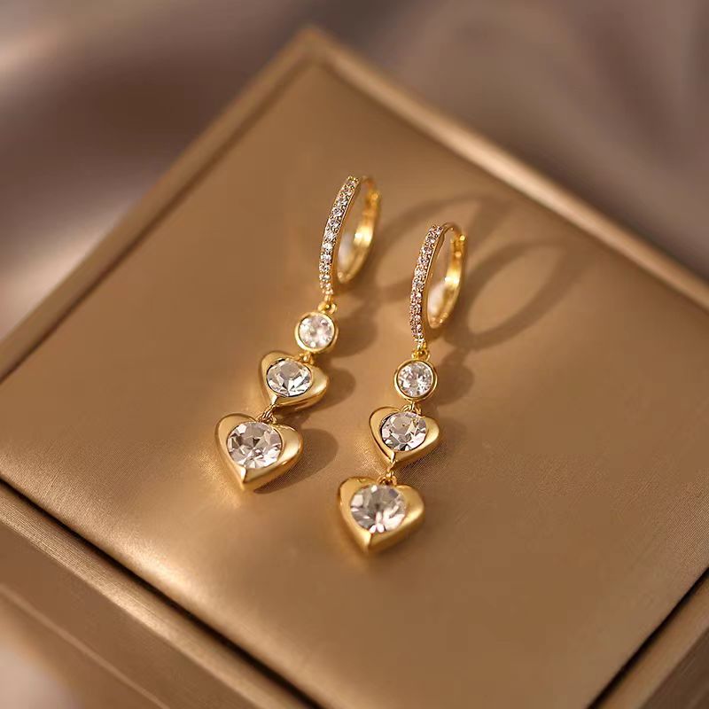 14K Gold-Plated Love Heart Earrings