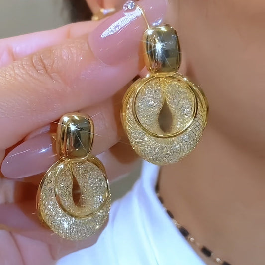 14K Gold-Plated Luxury Crystal Earrings