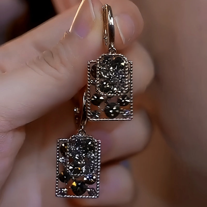 14K Gold-Plated Luxury Crystal Earrings