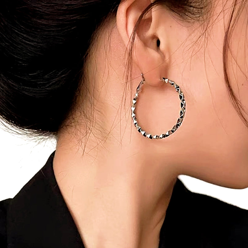 14K Gold-Plated Luxury Hoop Earrings