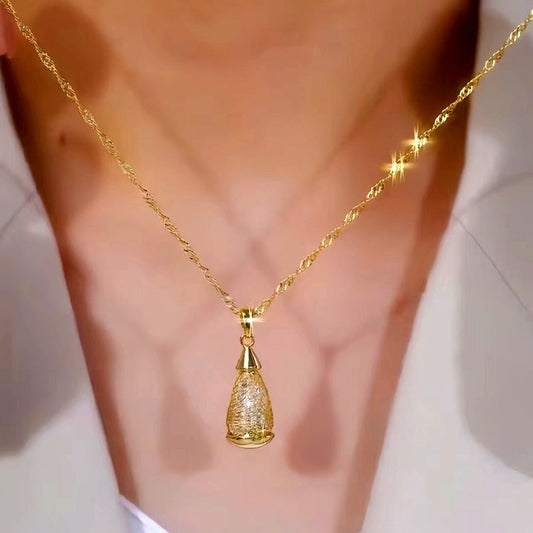 14K Gold-Plated Luxury Mesh Drop Necklaces