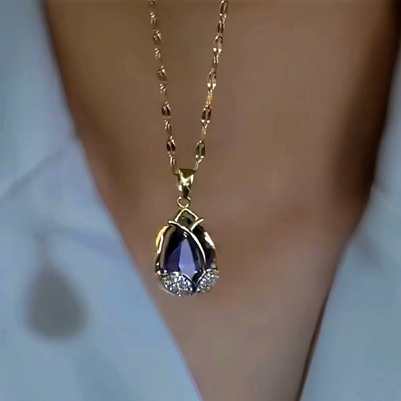 14K Gold-Plated Luxury Tulip Pendant Necklaces