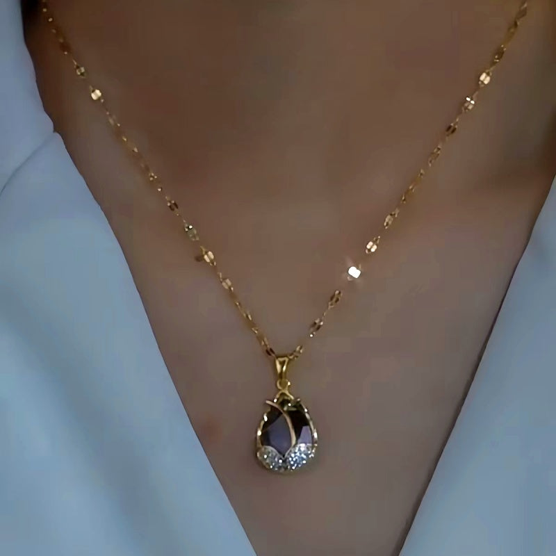 14K Gold-Plated Luxury Tulip Pendant Necklaces