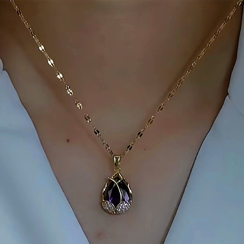 14K Gold-Plated Luxury Tulip Pendant Necklaces