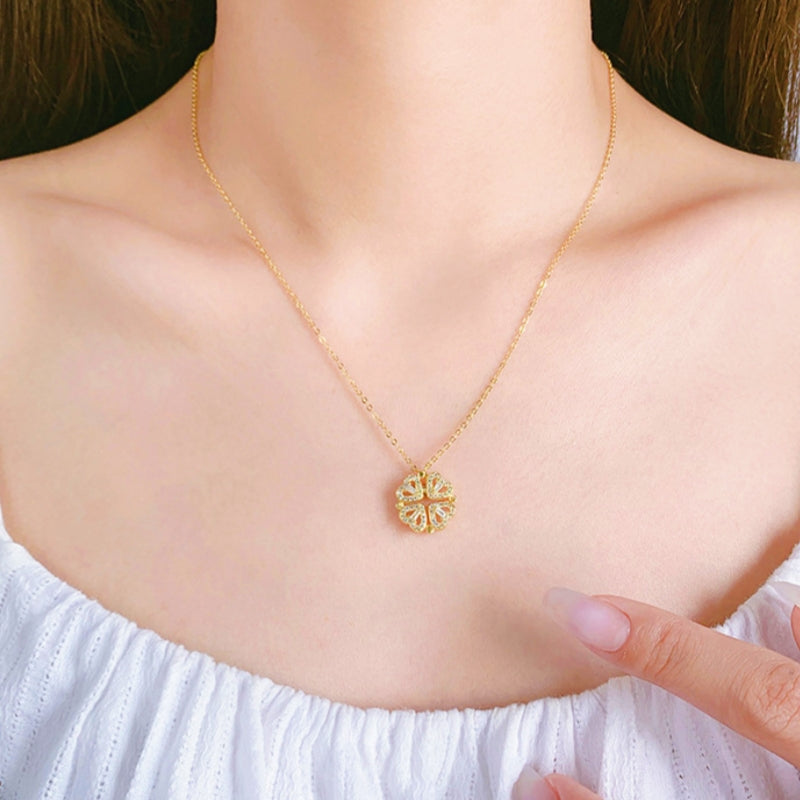 14K Gold Plated Lucky Clover Love Necklaces