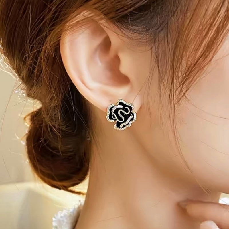 14K Gold-plated Camellia Stud Earrings