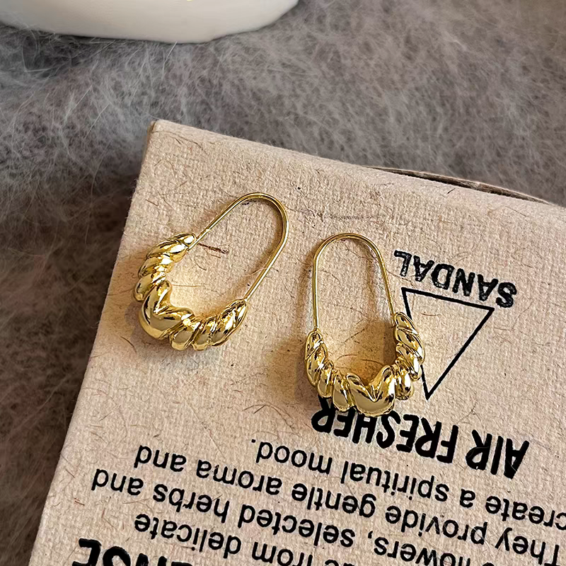 14K Gold-plated Croissant Earrings