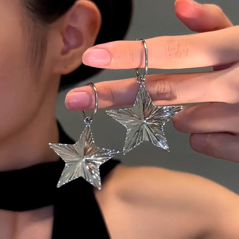 14K Gold-plated Elegant Star Earrings