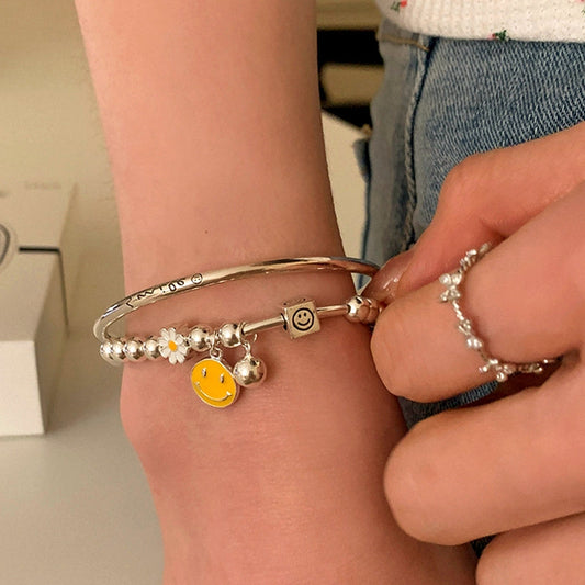 14K Gold-plated Exquisite Daisy Smiley Face Bracelets