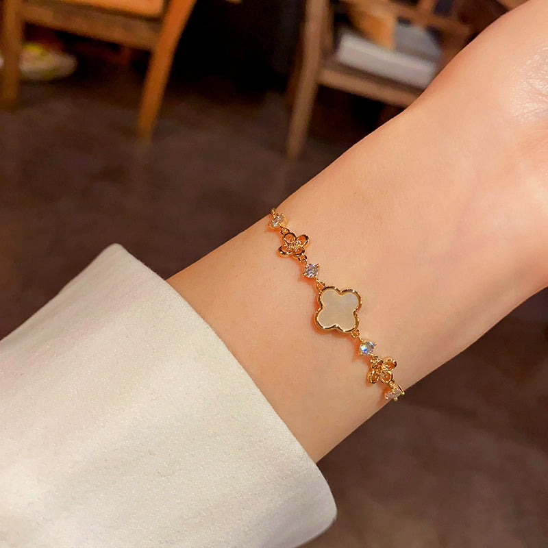 14K Gold-plated Exquisite Flower Pull-Out Bracelets