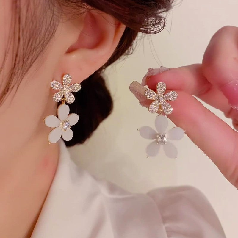 14K Gold-plated Flower Earrings