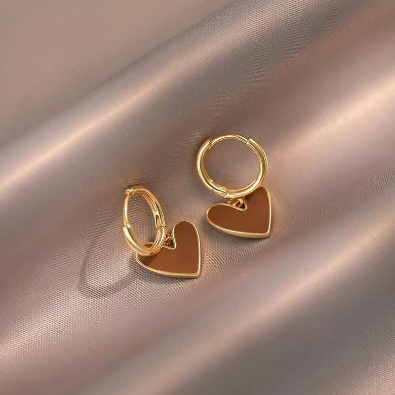 14K Gold-plated Heart-Design Earrings