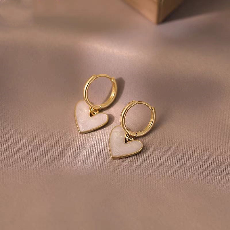 14K Gold-plated Heart-Design Earrings