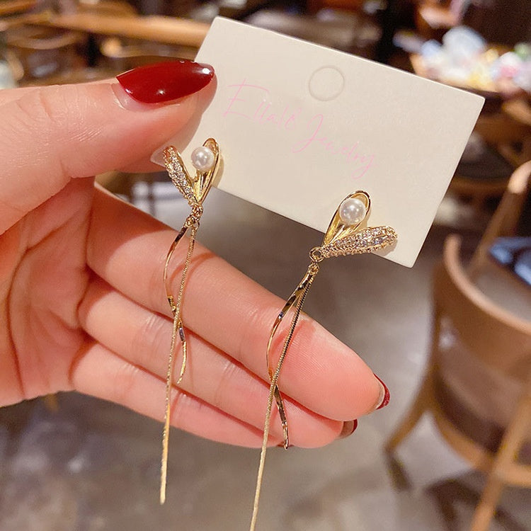 14K Gold-plated Heart-Design Earrings