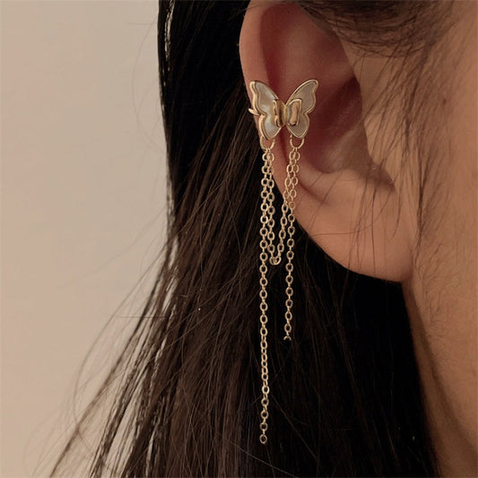 14K Gold-plated Luxury Butterfly Ear Cuffs (1 Pair)