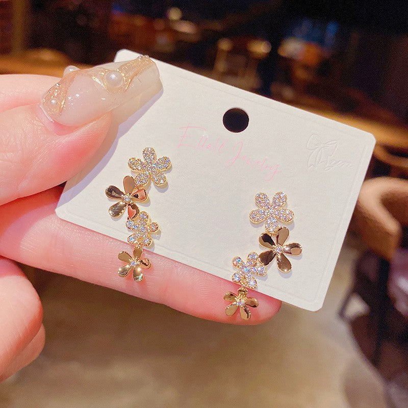 14K Gold-plated Flower Earrings