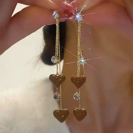 14K Gold-plated Love Heart Earrings