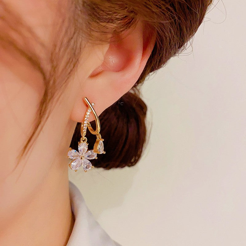 14K Gold-Plated Flower Earrings