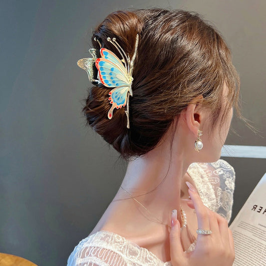 14K gold-plated Colorful Butterfly Hairpin