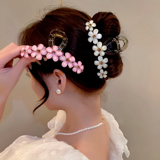 Elegant Acrylic Flower Hair Clip