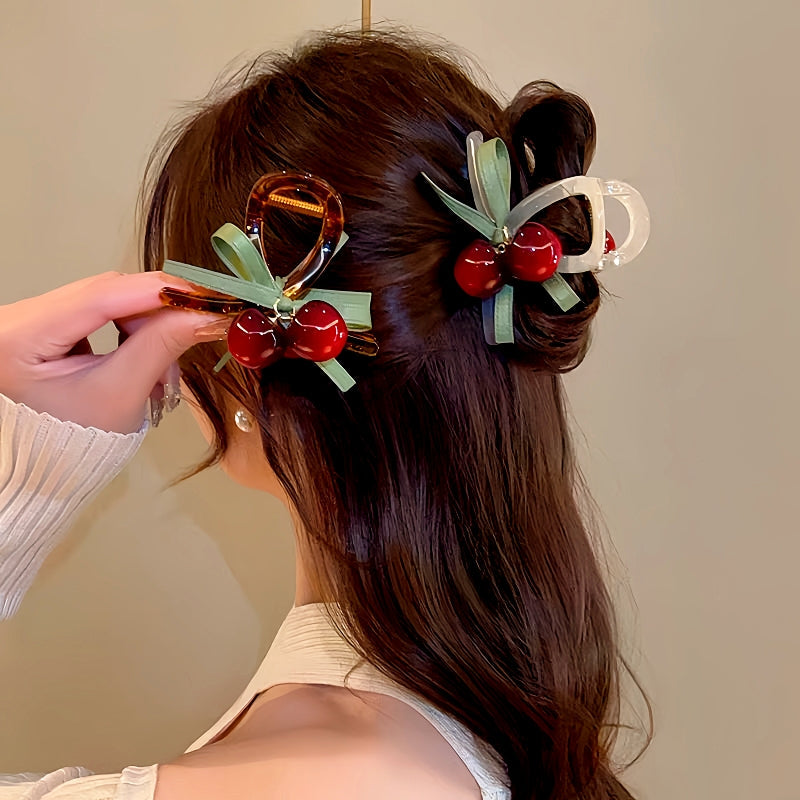 Elegant Cherry Hair Clip