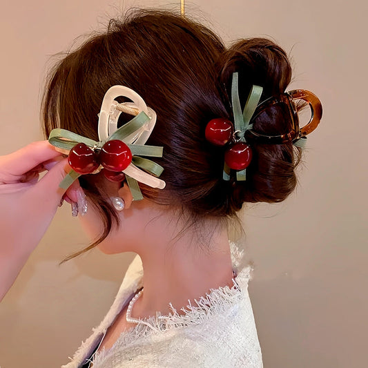 Elegant Cherry Hair Clip