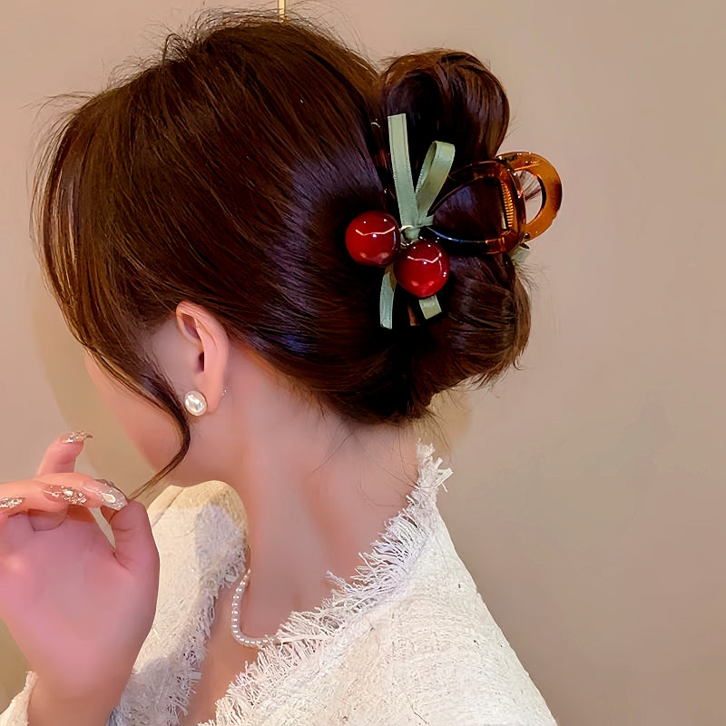 Elegant Cherry Hair Clip