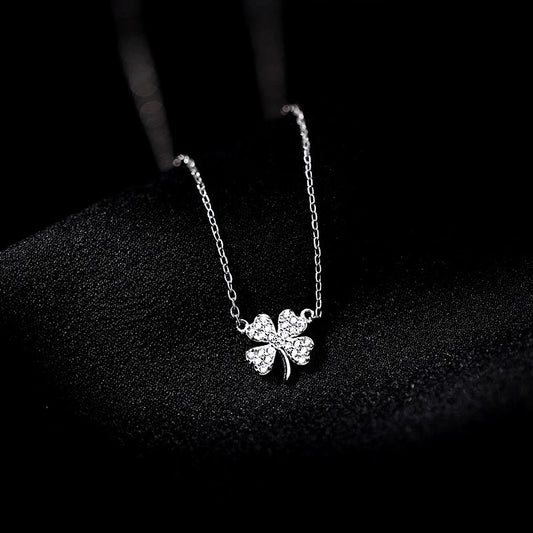 Sterling Silver Daimond Flower Necklaces