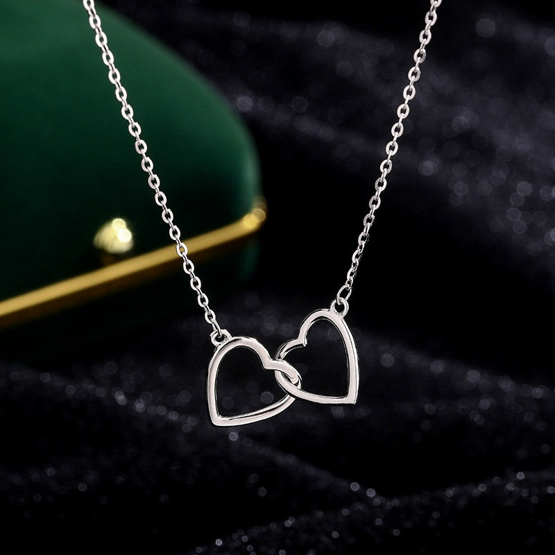 Sterling Silver Double Heart Necklaces