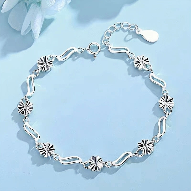 Sterling Silver Four-Leaf Clover Bracelets