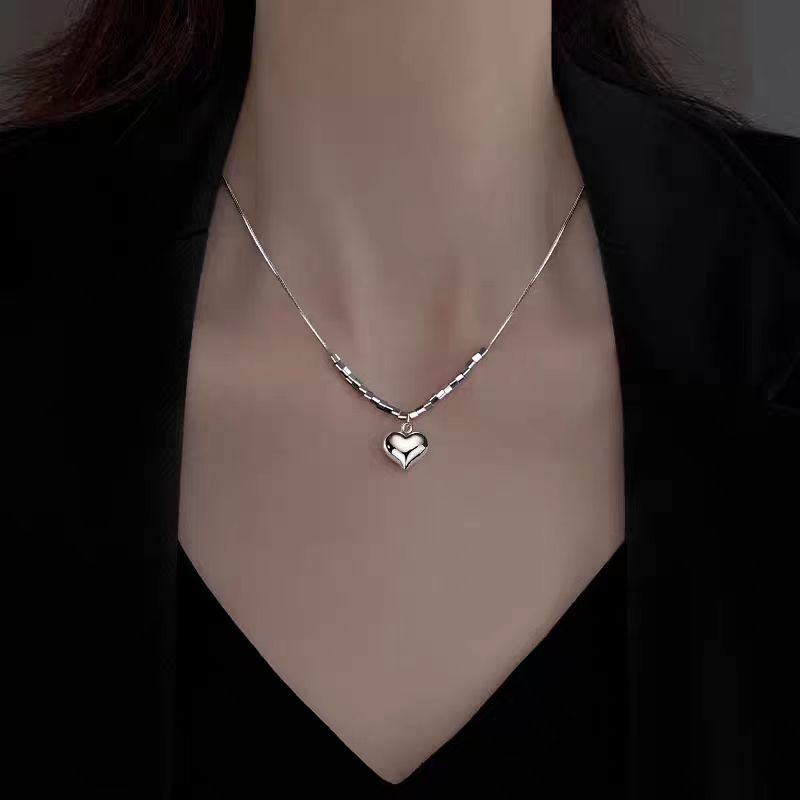 Sterling Silver Luxury Heart-Design Necklaces