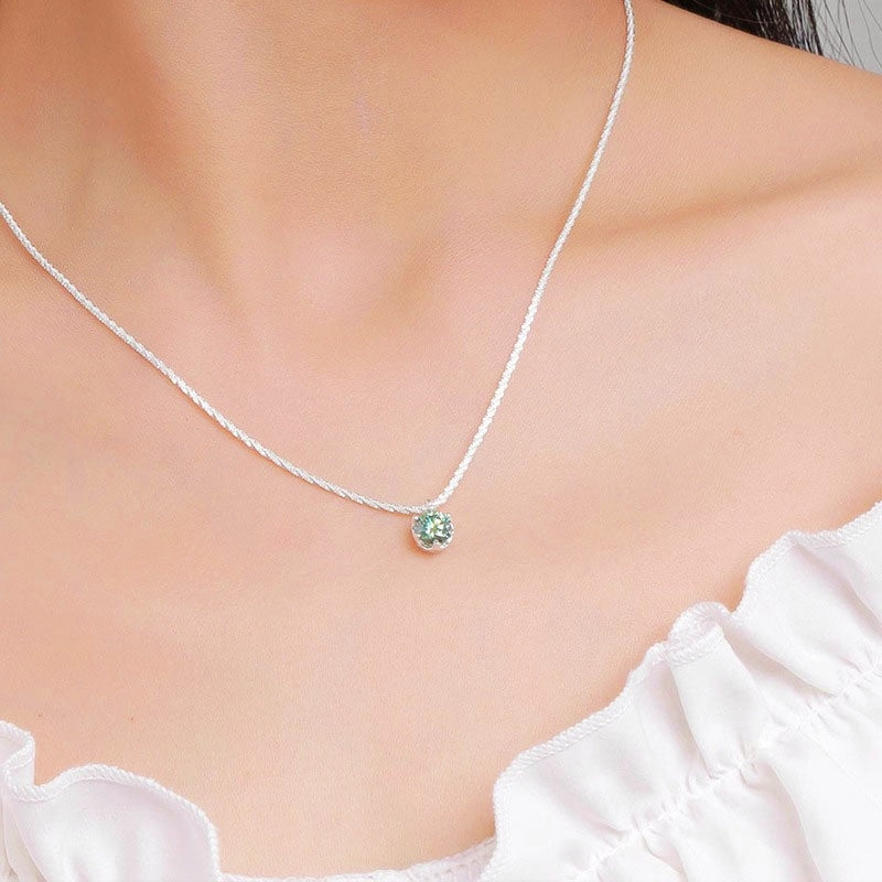 Sterling Silver Moissanite Necklace