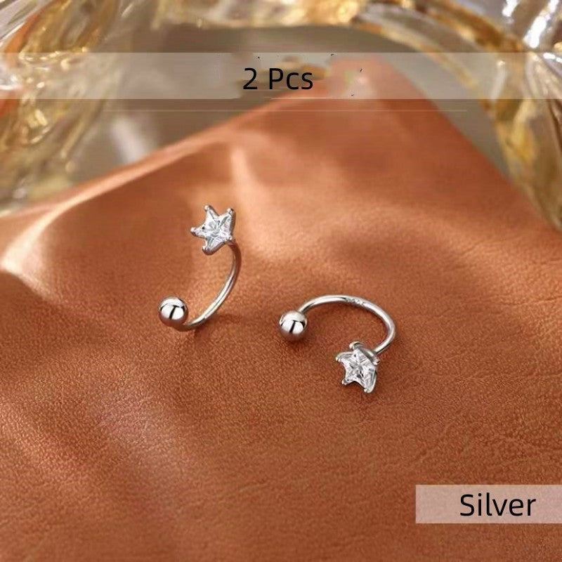 Sterling Silver Star Stud Earrings