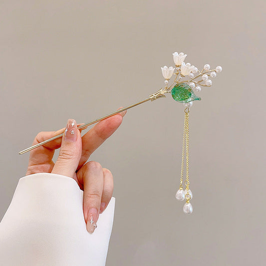 New Chinese-style hairpin, ancient style hairpin, medieval Hanfu, horse-faced skirt, shoulder hairpin, high-end hair accessories, updos hairpin headdress