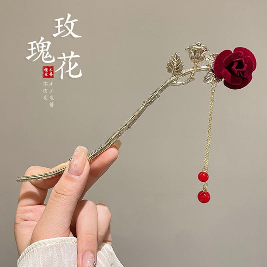 New Chinese-style hairpin, ancient style hairpin, medieval Hanfu, horse-faced skirt, shoulder hairpin, high-end hair accessories, updos hairpin headdress