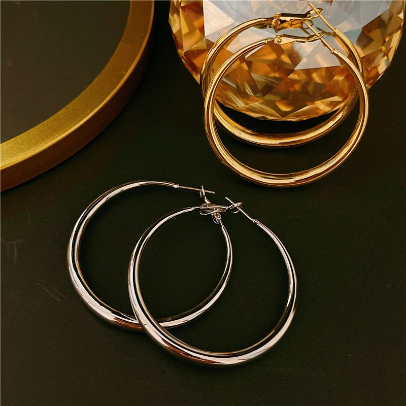 14K Gold-plated Hoop Earrings