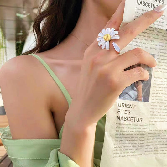 24K Gold Plated Summer Daisy Vacation Rings